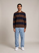 Oversized Lando Knit - Brown & Navy