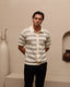 Knitted  Shirt- Sage Green & Cream