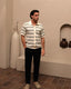 Knitted  Shirt- Sage Green & Cream