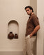 Knitted Shirt- Brown