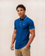 Textured Polo- Midnight Blue