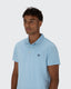 Pique Stretch Polo- Light Blue