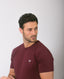 Burgundy Cotton T-Shirt - Walker & Hunt T-Shirts